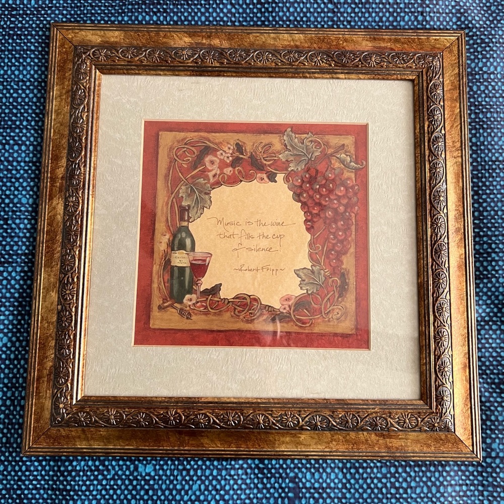 Lover of Wine framed
